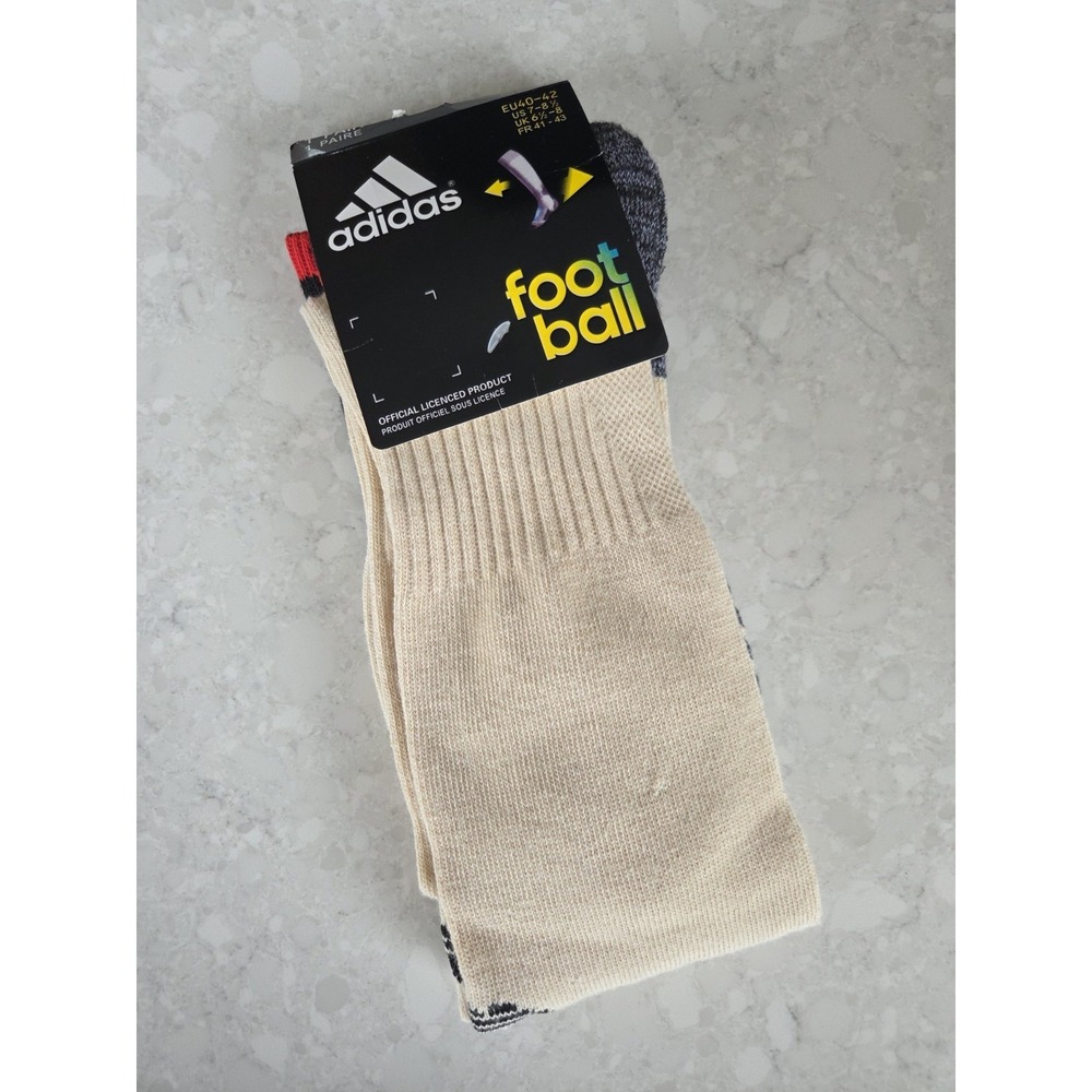 Adidas Football Soccer Socks Knee-High Cushion‎ Crew US 7-8.5